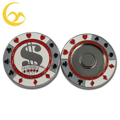 China High Quality Durable Poker Chip Metal Golf Ball Marker for sale