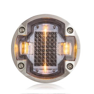 Chine G105 Flashing Round Embed Recessed Pavement Road Marker Light Aluminum LED Cat Eye Solar Road Stud à vendre