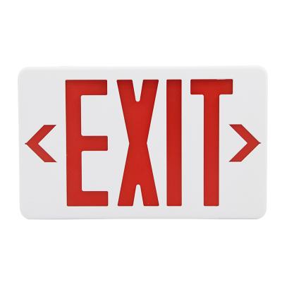 China 120v 277v dual voltage Fire Safety Green Red Text Universal Installation LED Emergency Exit Sign Light Box for sale