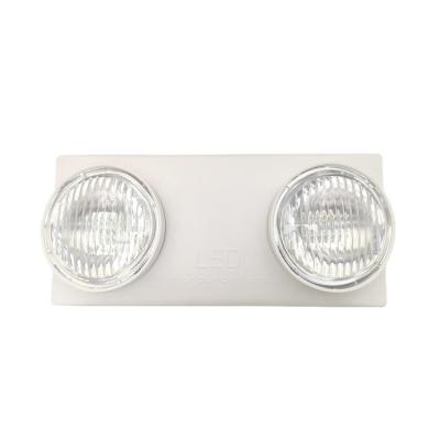 China ABS Plastic Double Square Head Wall Mounted LED Emergency Light Price For Fireproof for sale