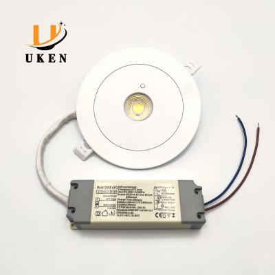 China Non Maintained 3w Round Ceiling Embedded LED Emergency Spot Light for sale