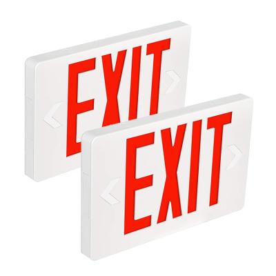 China 120V 277V Dual Voltage Outdoor Green Red Letter Pictorgram LED Emergency Light Exit Sign à venda