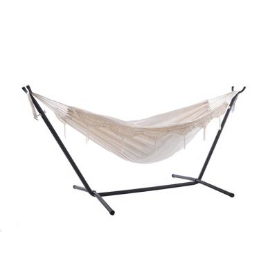 China YIYU Durable Macrame Cotton Indoor Outdoor Hammock with Stand for sale