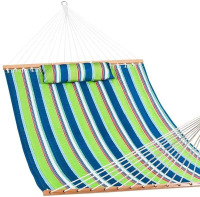 China YIYU Modern Outdoor Wooden Stick Stitched Hammock Swing Bed With Pillow for sale