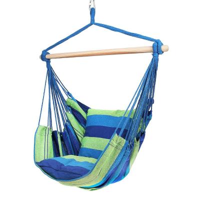 China Hammock Chair With Pillow Polycotton Netting Garden Swing Hammock Chair for sale