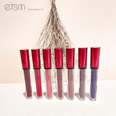 China Matte Lipgloss 3.9ml Matte Lipgloss Pink Color for sale