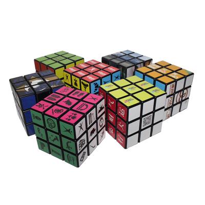 China Cartoon Toy Speed ​​Up 3x3 Custom Magic Cube 3x3x3 Puzzle Rubikes 3d Logo Photo Picture Plastic For Promotion Advertising Gift Toy for sale