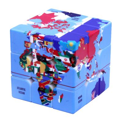 China Cartoon Toy Advertising Promotion Gift 3x3 Speed ​​Magic Cube With ABS Picture 3d Picture Custom UV Printing 3x3x3 Puzzle For Kids Brain Toy for sale