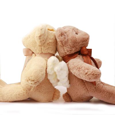 China Promotional gifts kids lovely toy sleep to accompany pp cotton angel teddy bear with wings plush toy for sale