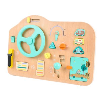 China Improve Wooden Sensory Toy Handmade DIY Early Educational Montessori Manual Baby Kids Child Ability Busy Board for Toddlers for sale