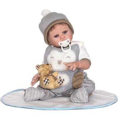 China Lifelike 50cm Cute Washable Silicone Soft Vinyl Doll Toy Baby Reborn Baby Dolls For Sale for sale