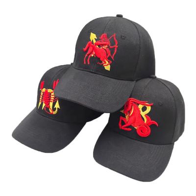 China BSCI JOINT Hot Sale Customized 3D Embroidery 6 Panel Black Baseball Cap Men Women Hats And Boys Hats for sale