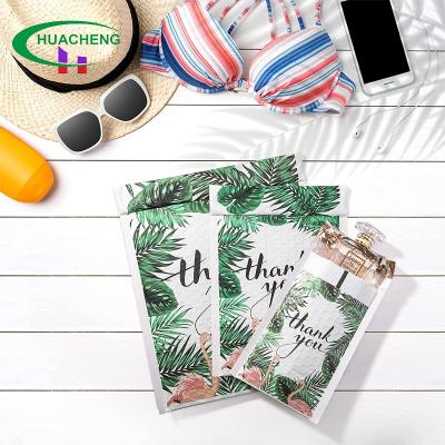 China Wholesale Apparel and Accessories Bubble Mailers 4x8 Printed Palm Pattern Mailing Bags Custom Matte Poly Bubble Mailer Bag Padded Mailing Envelopes for sale