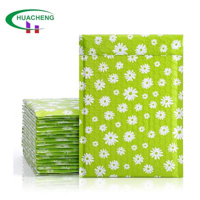 China Water Proof Hot Sale High Quality Bubble Mailers 10x13 Full Printed Sunflower Small Padded Bubble Wraps Poly Postage Custom Mailers for sale