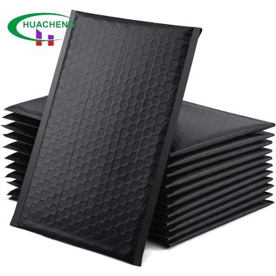 China Matte Poly Mailer Bubble Bag Black Shipping Logo Padded Envelope Bubble Mailers Custom Made 6*10inch for sale