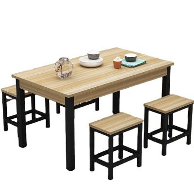 China HZX Modern MDF Board Outdoor 4 Seat Small Table For Dining Cafe Chairs And Tables for sale