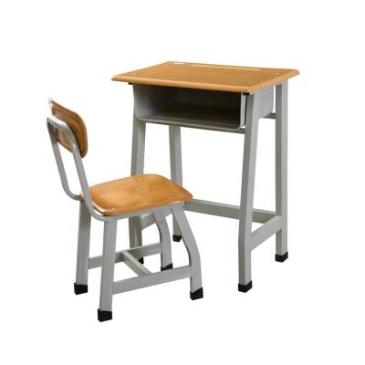 China Easy Assembly School Furniture Cheap Steel With Billiard Board Single Desks And Chairs For Elementary School Students for sale