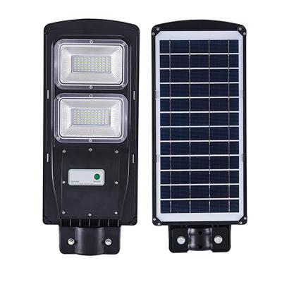 China ROUTE high quality solar street light all in one 60w with body sensor charge during the day and automatically turn on at night for sale