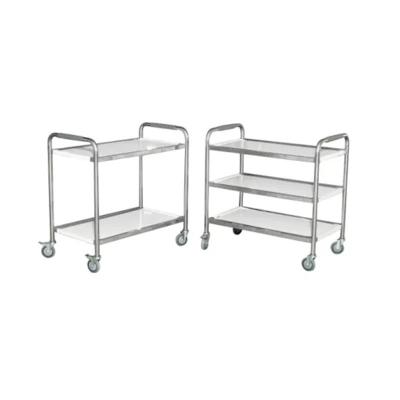 China 2021 China 3-tier stainless steel kitchen china trolley Dish Collecting Hand Truck with wheels for sale