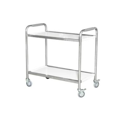 China Hotel Stainless Steel Double Trolley Dining Car Stainless Steel 201/304 for Restaurant Serving Chafing Dish for sale