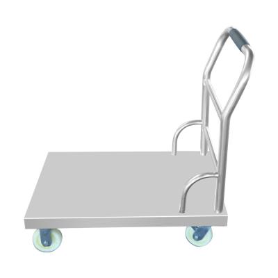 China Stainless steel flatbed trolleys hotel restaurant warehouse transport trolleys for sale