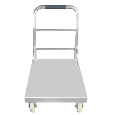 China Low cost commercial silent casters, single-layer four-wheel trolleys, luggage carts, strong load-bearing, available outdoors for sale