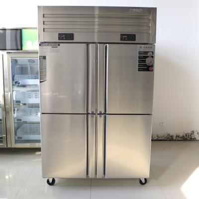 China Professional Cold storage four door upright stainless steel commercial refrigerator and deep freezer for sale