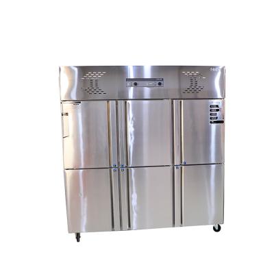 China Stainless steel freezers six refrigerated refrigerated display cabinets low temperature vertical commercial kitchen freezers for sale