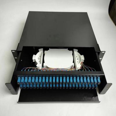 China SC/LC/FC indoor pull-out fiber optic distribution frame is fully equipped with 24 48/72/96/144 core1u/2u/4u ODF frame customization for sale