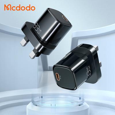 China Mcdodo 33W 30W Port USB-C Port Size GaN Charger Mini Mobile Phone Palladium UK Single Plug Charger For iPhone For Samsung For Xiaomi for sale