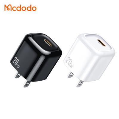 China Mcdodo 20W PD Fast Charging USB C Wall Charger Adapter For iPhone 12 Pro Max Wall 12pro 20w Charger For iphone 20w Charger for sale