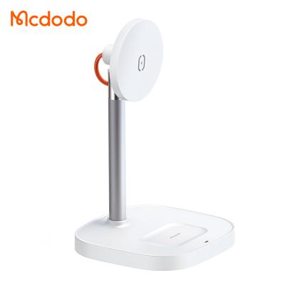 China 7.5/10/15W Wireless Magnetic Fast Wireless Charger Stand Dock Charging Station+New Qi Mcdodo Stand for iPhone 13 for Dual Devices Charging for sale