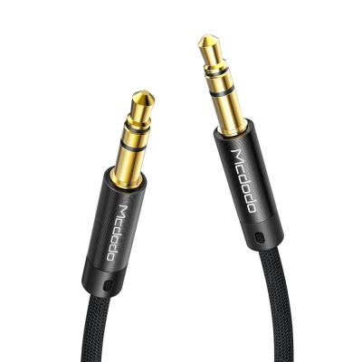 China 24K Mcdodo Gold Plated 3.5 Mm Adio Jack Converter Male - Male PVC Jacket Setereo AV Audio Video Cable 1.2M for sale