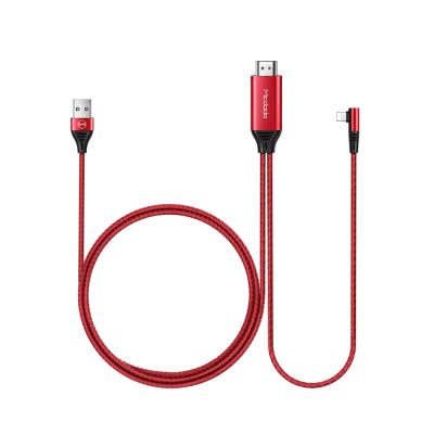 China Mcdodo design 4K HD audio and video 4K HD/90 degree sync metal light to H-DMI cable for iPhone for iPad for sale