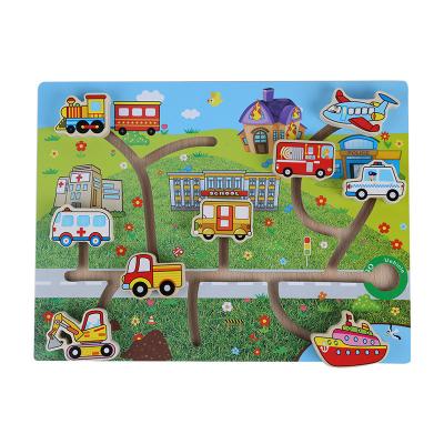 China Wholesale Wooden Children Educational Toy Puzzle Digital Animal Matching Maze Exercise Thinking Cognitive Toys for sale