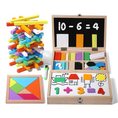 China Hot Kids Children Counting Math Learning Sticks Wooden Montessori Educational Drawing Toys For Children Mwz-108 for sale