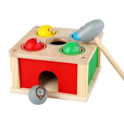 China New Design Children Education Baby Early Wooden Board Eco-friendly Material Color Matching Knocking Toy for sale