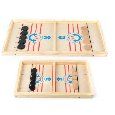 China Classic Chess Toy For Kids Mmm-013 Puck Game Wooden Desktop Catapult Speed ​​Board Game Hot Children Battle Sports for sale