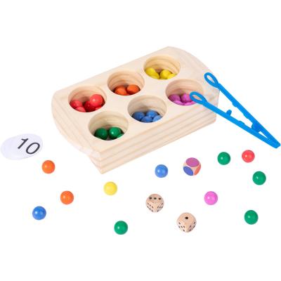 China Hot Sale Early Education Toy Color Cognition Beads Wooden Clip Montessori Toy For Kids BT013 for sale