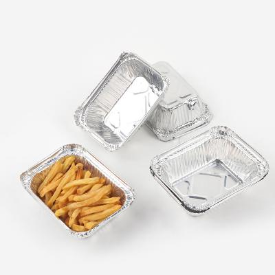 China Food Aluminum Foil Container Household Packing Box Barbecue Aluminum Foil Box for sale