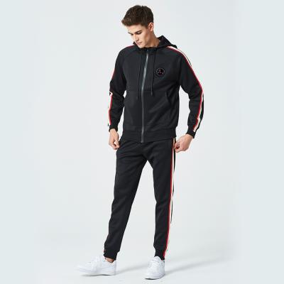 China Breathable Hot Selling Men 2 Pcs Sport Wear Tracksuit Hoodies Fitness Sweat Suit Tracker Set With Pockets for sale