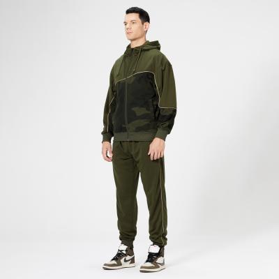 China Men Breathable Hoodie Plus Size Set Jogging Tracksuit Sweatsuit Camouflage Training Jogger Set For Men Custom Made for sale