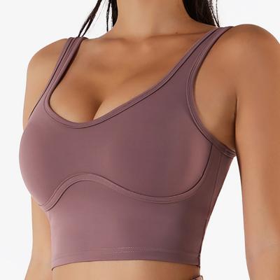 China New Arrival Breathable Custom Women Recycled Eco-friendly Sports Gym Bra Top Hot Sexy Yoga Yoga Bra For Women for sale