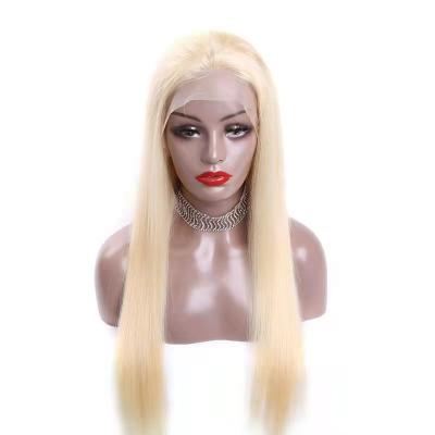 China Best sale100%human soft smooth thick hair full lace wig,transparent straight blonde color lace wig,Brazilian hair full lace wig for sale