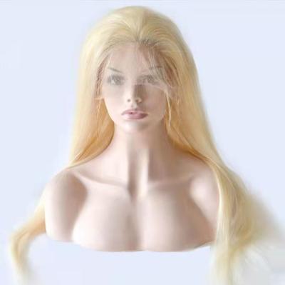 China Best Sale 100% Soft Straight Brazilian Hair 13*6 HD Straight Blonde Lace Front Wig for sale