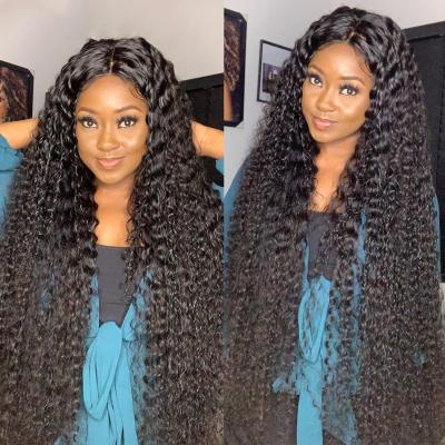 China Best dirty 100% brazilian hair thick straight soft 360 lace sheer jerry curly wig for black women for sale