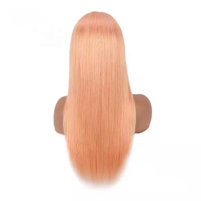 China Non Shedding No Tangle Best Selling 100% Brazilian Virgin Hair Straight Milk-Orange Straight Lace Front Wig for sale