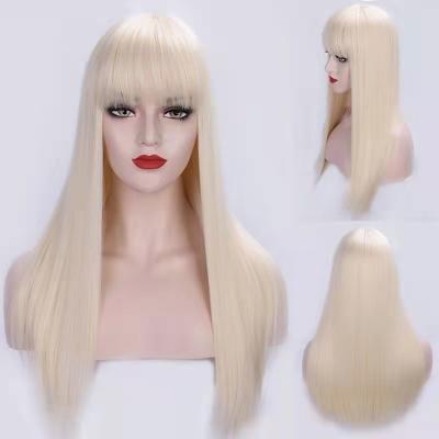 China Machine made price 100% blonde color cheap brazilian straight thick soft human hair wig for black women and girl for sale