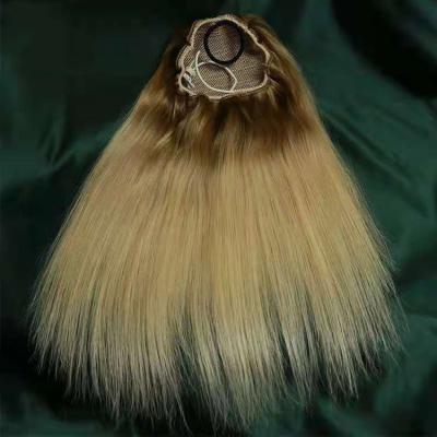 China High Quality 100% Brazilian Hair Color T10/22 Drawstring Straight Ponytail Thick Soft Straight for sale