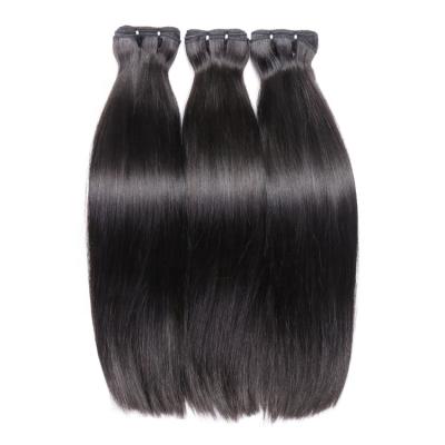 China Super Straight 100% Brazilian Hair Straight Soft Thick Double Drawn Hair Bundle for sale